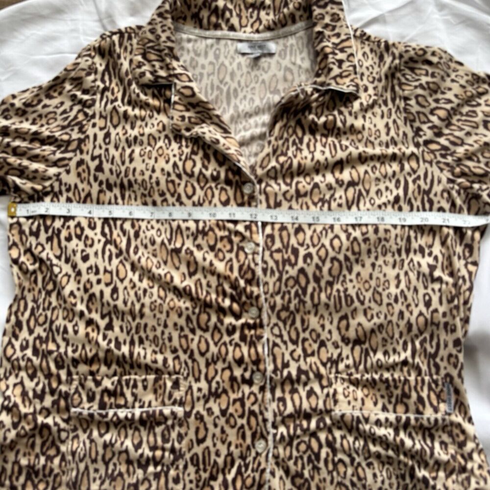 NINE WEST Cheetah print Pajamas  long-sleeve top with pants Loungewear - Picture 7 of 16